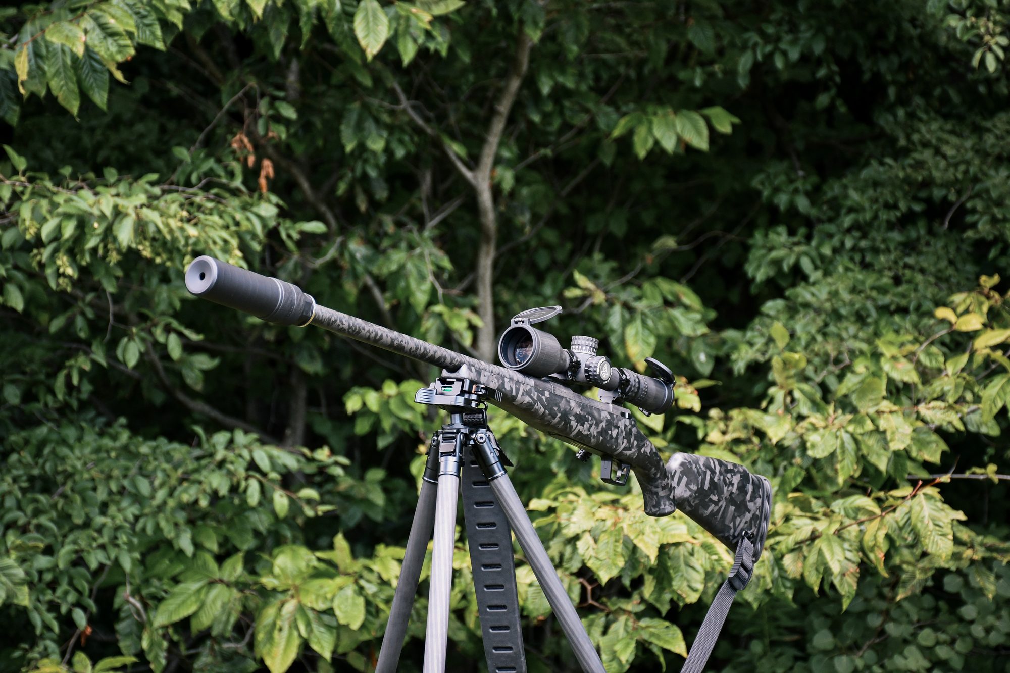 Peregrine suppressor on a bolt-action hunting rifle